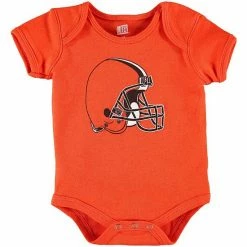 Outerstuff Newborn Orange Cleveland Browns Team Logo Bodysuit