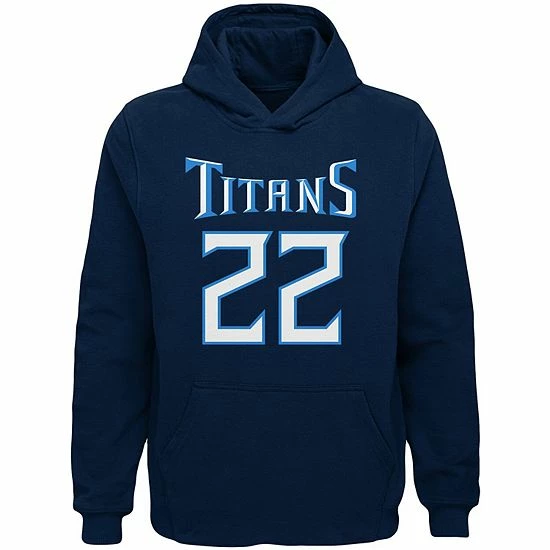 Outerstuff Youth Derrick Henry Navy Tennessee Titans Mainliner Player Name & Number Fleece Pullover Hoodie 5 Outerstuff Youth Derrick Henry Navy Tennessee Titans Mainliner Player Name & Number Fleece Pullover Hoodie - Image 3