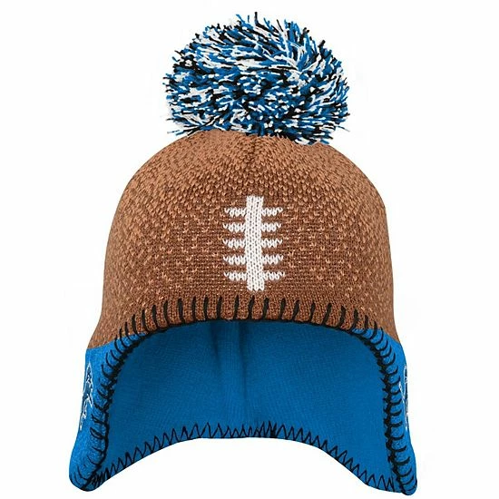 Outerstuff Newborn & Infant Brown Detroit Lions Football Head Knit Hat 5 Outerstuff Newborn & Infant Brown Detroit Lions Football Head Knit Hat - Image 3