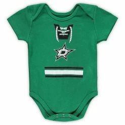Outerstuff Infant Kelly Green Dallas Stars Mock Jersey Stripes Bodysuit
