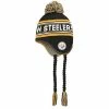 Outerstuff Preschool Black/Gold Pittsburgh Steelers Jacquard Tassel Knit Hat With Pom -Outerstuff shop unnamed file 3778