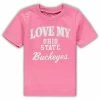 Outerstuff Girls Toddler Pink Ohio State Buckeyes Love My Team T-Shirt