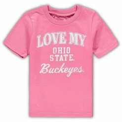 Outerstuff Girls Toddler Pink Ohio State Buckeyes Love My Team T-Shirt
