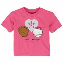 Outerstuff Girls Infant Pink Houston Astros I Glove You T-Shirt