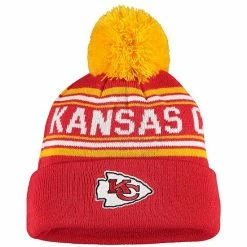 Outerstuff Toddler Red Kansas City Chiefs Jacquard Cuffed Knit Hat With Pom