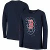 Outerstuff Youth Navy Boston Red Sox Platinum Logo Long Sleeve T-Shirt