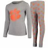 Outerstuff Youth Heathered Gray Clemson Tigers Long Sleeve T-Shirt & Pant Sleep Set -Outerstuff shop unnamed file 3863