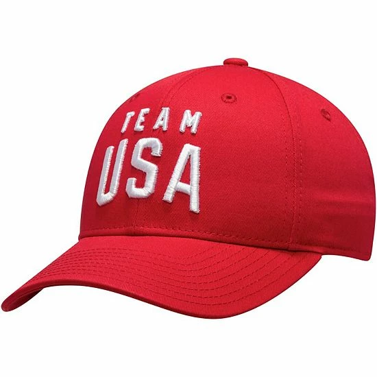 Outerstuff Men's Red Team USA New Logo Solid Structured Adjustable Hat 4 Outerstuff Men's Red Team USA New Logo Solid Structured Adjustable Hat - Image 2