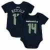 Outerstuff Infant DK Metcalf College Navy Seattle Seahawks Mainliner Player Name & Number Bodysuit