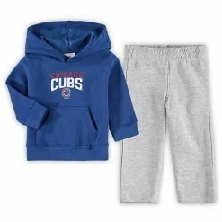 Outerstuff Infant Royal/Heathered Gray Chicago Cubs Fan Flare Fleece Hoodie And Pants Set