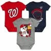 Outerstuff Newborn & Infant Red/Navy/Gray Washington Nationals Change Up 3-Pack Bodysuit Set -Outerstuff shop unnamed file 3945