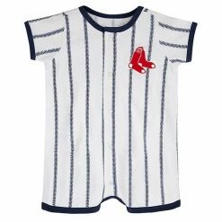 Outerstuff Newborn White/Navy Boston Red Sox Power Hitter Short Sleeve Jumper