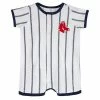 Outerstuff Infant White Boston Red Sox Pinstripe Power Hitter Romper