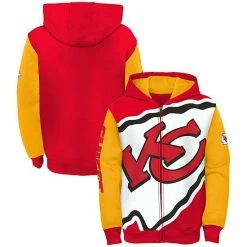 Outerstuff Youth Red/Gold Kansas City Chiefs Poster Board Full-Zip Hoodie