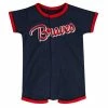 Outerstuff Newborn & Infant Navy Atlanta Braves Stripe Power Hitter Romper