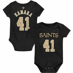 Outerstuff Infant Alvin Kamara Black New Orleans Saints Mainliner Player Name & Number Bodysuit
