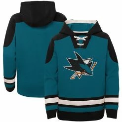 Outerstuff Youth Teal San Jose Sharks Ageless Must-Have Lace-Up Pullover Hoodie