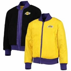 Outerstuff Youth Gold Los Angeles Lakers Got Game Reversible Full-Zip Varsity Jacket