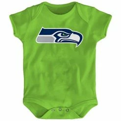 Outerstuff Newborn Neon Green Seattle Seahawks Team Logo Bodysuit