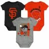 Outerstuff Newborn & Infant Black/Orange/Gray San Francisco Giants Change Up 3-Pack Bodysuit Set