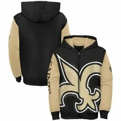 Outerstuff Youth Black/Gold New Orleans Saints Poster Board Full-Zip Hoodie -Outerstuff shop unnamed file 4166