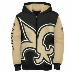 Outerstuff Youth Black/Gold New Orleans Saints Poster Board Full-Zip Hoodie -Outerstuff shop unnamed file 4167