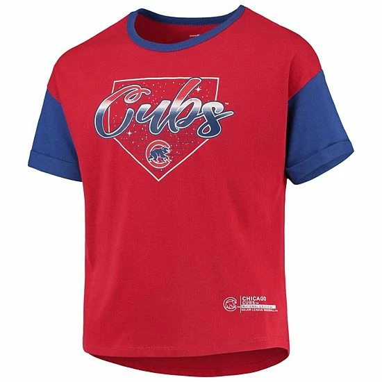 Outerstuff Girls Youth Red Chicago Cubs Bleachers T-Shirt 5 Outerstuff Girls Youth Red Chicago Cubs Bleachers T-Shirt - Image 3