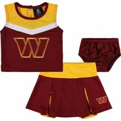 Outerstuff Girls Toddler Burgundy Washington Commanders Two-Piece Spirit Cheerleader Set With Bloomers