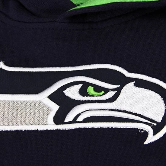 Outerstuff Seattle Seahawks Toddler Fan Gear Primary Logo Pullover Hoodie - College Navy 5 Outerstuff Seattle Seahawks Toddler Fan Gear Primary Logo Pullover Hoodie - College Navy - Image 3