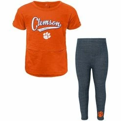 Outerstuff Girls Preschool Orange Clemson Tigers Stadium T-Shirt & Leggings Set