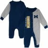Outerstuff Infant Navy/Gray Michigan Wolverines Halftime Two-Tone Sleeper