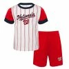Outerstuff Toddler White/Red Washington Nationals Position Player T-Shirt & Shorts Set