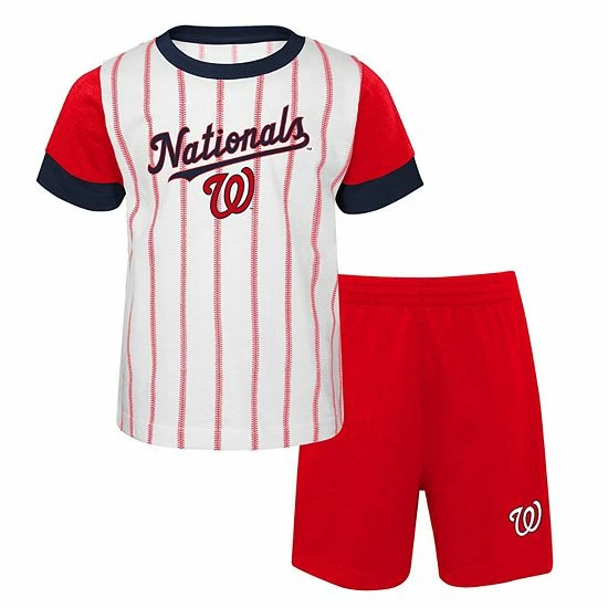 Outerstuff Toddler White/Red Washington Nationals Position Player T-Shirt & Shorts Set 4 Outerstuff Toddler White/Red Washington Nationals Position Player T-Shirt & Shorts Set - Image 2