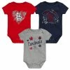 Outerstuff Infant Red/Navy/Gray St. Louis Cardinals Batter Up 3-Pack Bodysuit Set