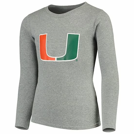 Outerstuff Youth Heathered Gray Miami Hurricanes Long Sleeve T-Shirt & Pant Sleep Set 5 Outerstuff Youth Heathered Gray Miami Hurricanes Long Sleeve T-Shirt & Pant Sleep Set - Image 3