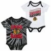 Outerstuff Newborn Black/White Chicago Blackhawks Monterey Tie-Dye Two-Pack Bodysuit Set