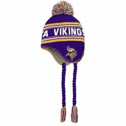 Outerstuff Preschool Purple/Gold Minnesota Vikings Jacquard Tassel Knit Hat With Pom