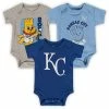 Outerstuff Infant Royal/Light Blue/Heathered Gray Kansas City Royals 3-Pack Change Up Bodysuit Set -Outerstuff shop unnamed file 4293