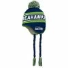Outerstuff Preschool College Navy/Neon Green Seattle Seahawks Jacquard Tassel Knit Hat With Pom