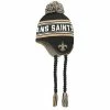 Outerstuff Preschool Black/Gold New Orleans Saints Jacquard Tassel Knit Hat With Pom