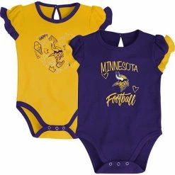 Outerstuff Newborn & Infant Purple/Gold Minnesota Vikings Too Much Love Two-Piece Bodysuit Set