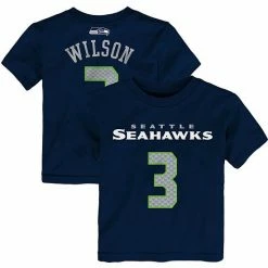 Outerstuff Toddler Russell Wilson College Navy Seattle Seahawks Mainliner Player Name & Number T-Shirt