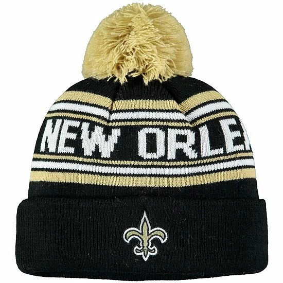 Outerstuff Toddler Black New Orleans Saints Jacquard Cuffed Knit Hat With Pom 3 Outerstuff Toddler Black New Orleans Saints Jacquard Cuffed Knit Hat With Pom