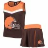 Outerstuff Girls Youth Brown/Orange Cleveland Browns Two-Piece Spirit Cheerleader Set -Outerstuff shop unnamed file 4404