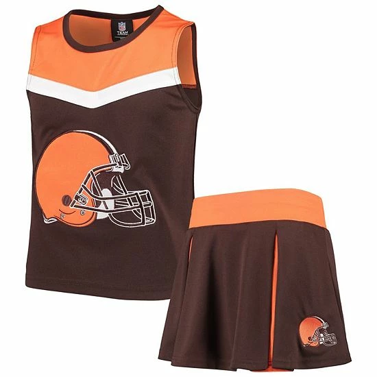 Outerstuff Girls Youth Brown/Orange Cleveland Browns Two-Piece Spirit Cheerleader Set 3 Outerstuff Girls Youth Brown/Orange Cleveland Browns Two-Piece Spirit Cheerleader Set