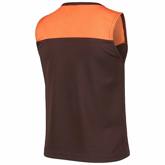 Outerstuff Girls Youth Brown/Orange Cleveland Browns Two-Piece Spirit Cheerleader Set 6 Outerstuff Girls Youth Brown/Orange Cleveland Browns Two-Piece Spirit Cheerleader Set - Image 4