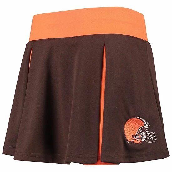Outerstuff Girls Youth Brown/Orange Cleveland Browns Two-Piece Spirit Cheerleader Set 7 Outerstuff Girls Youth Brown/Orange Cleveland Browns Two-Piece Spirit Cheerleader Set - Image 5