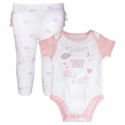 Outerstuff Girls Newborn & Infant White Washington Commanders Spreading Love Bodysuit And Tutu Leggings Set