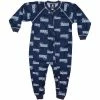 Outerstuff New England Patriots Toddler Piped Raglan Full Zip Coverall - Navy Blue