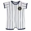 Outerstuff Infant White Milwaukee Brewers Pinstripe Power Hitter Romper